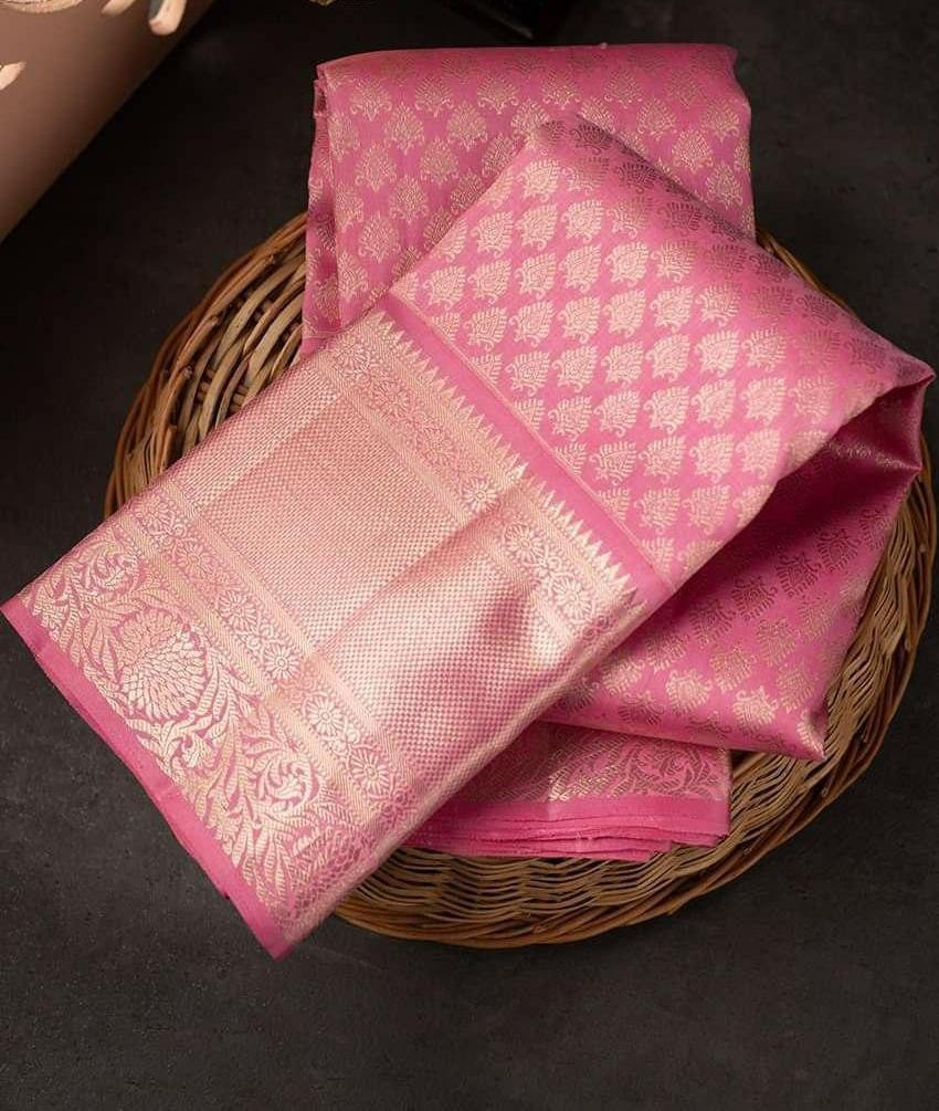Stylish Pink Soft Silk Saree 1710202403
